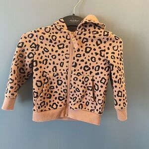 Cat & Jack Beige Leopard Zip Hoodie